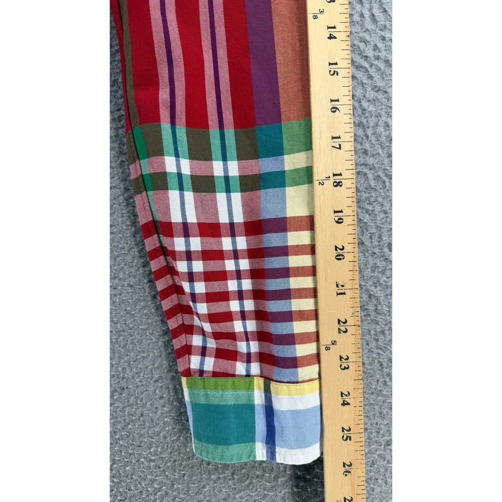 Polo Ralph Lauren Men L Classic Fit Patchwork Plaid Button Down Shirt Multicolor